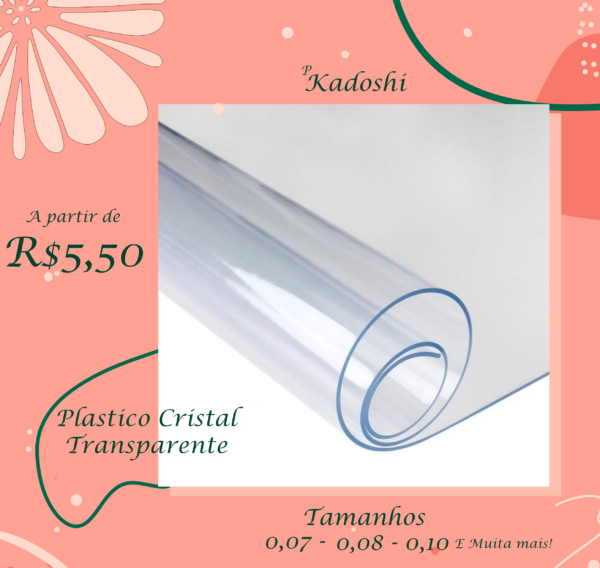 Toalha PVC Plástica Cristal (Transparente)